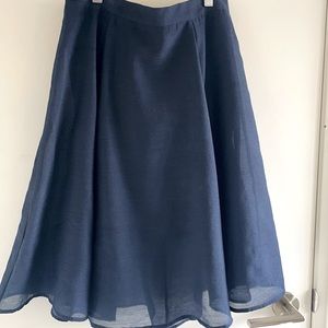 Club Monaco navy blue sheer skirt